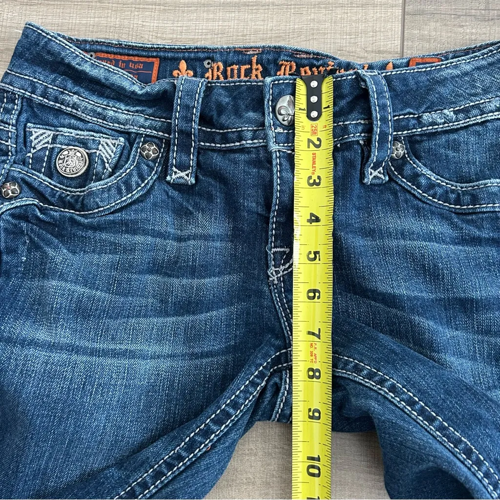 Rock Revival Tori Straight Leg Flap Embroidered Pocket Jeans 29 - Image 10