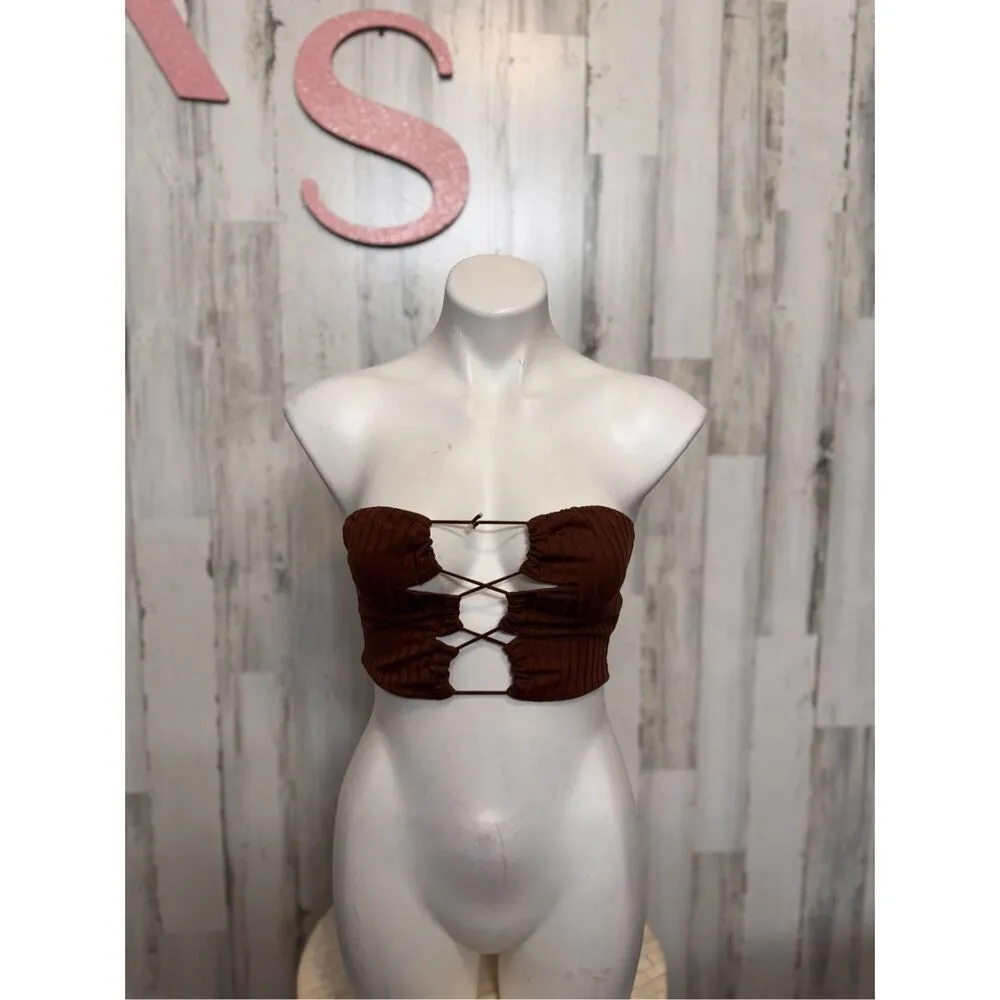 Brown tube top size XS - Image 2