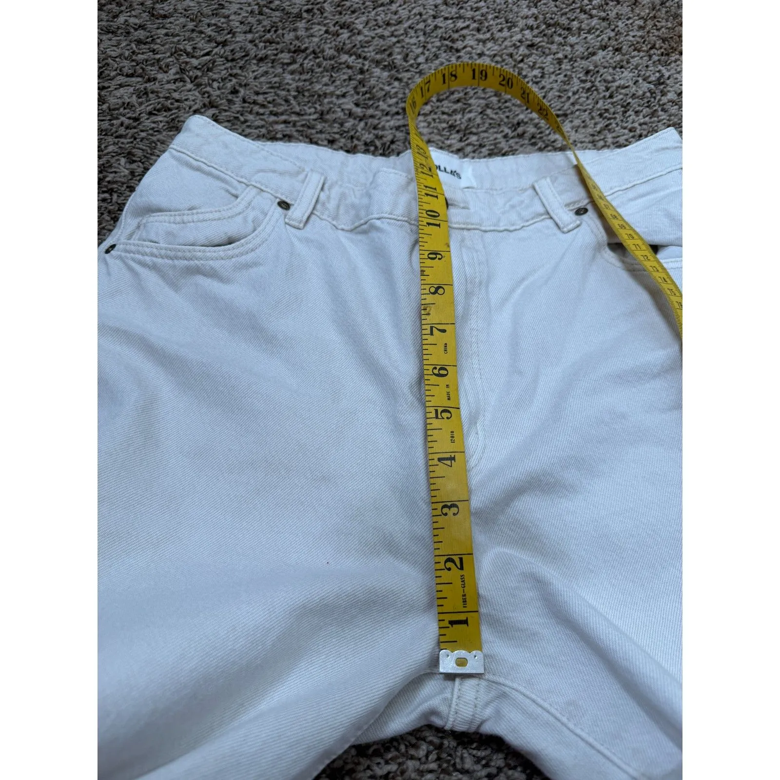 Rolla's Eastcoast Crop Flare White Womens Sz 31 Raw Hem High Waisted Boho - Image 11