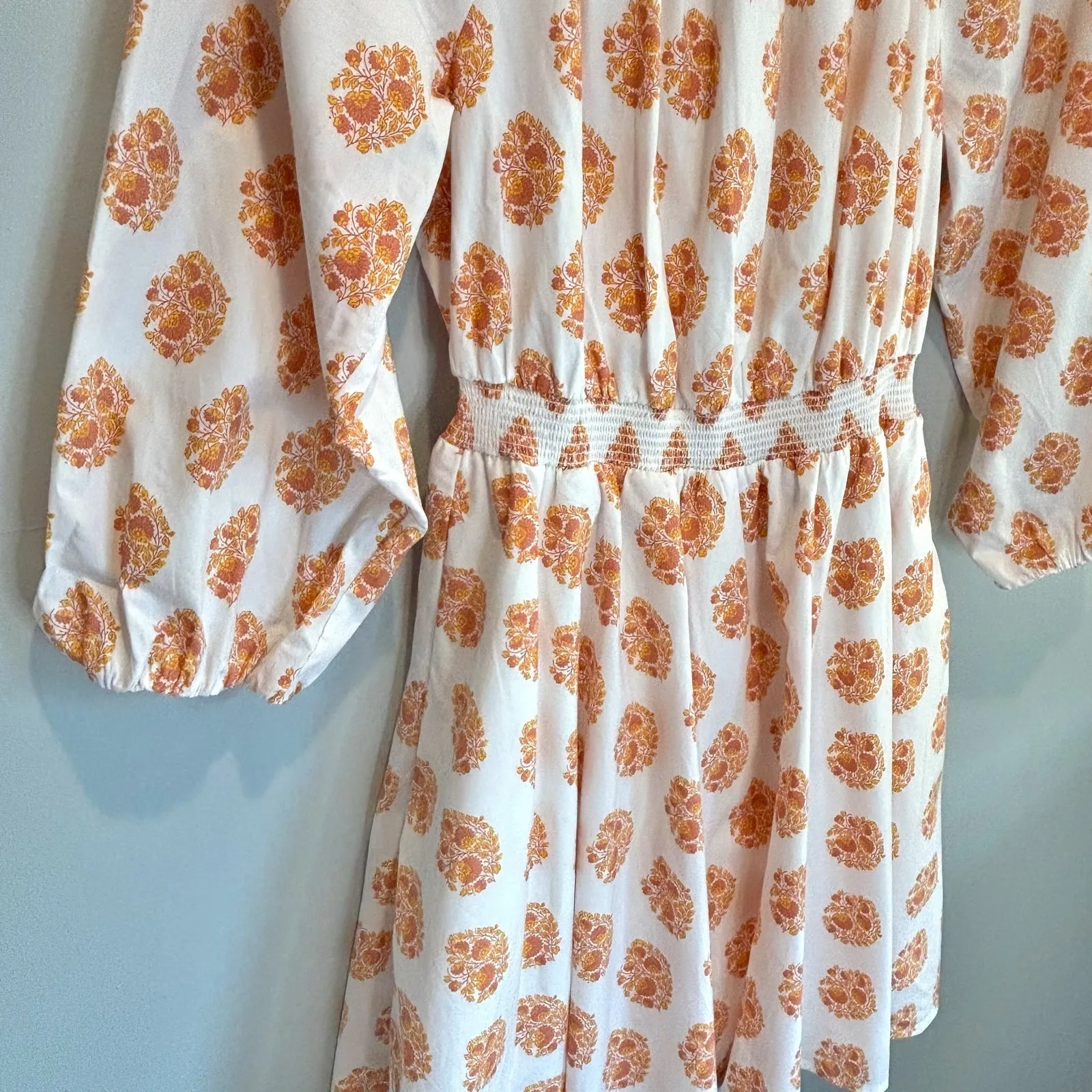 J. Crew Smocked-Waist Mini Dress in Gathered Floral Block Print - size XS - Image 4