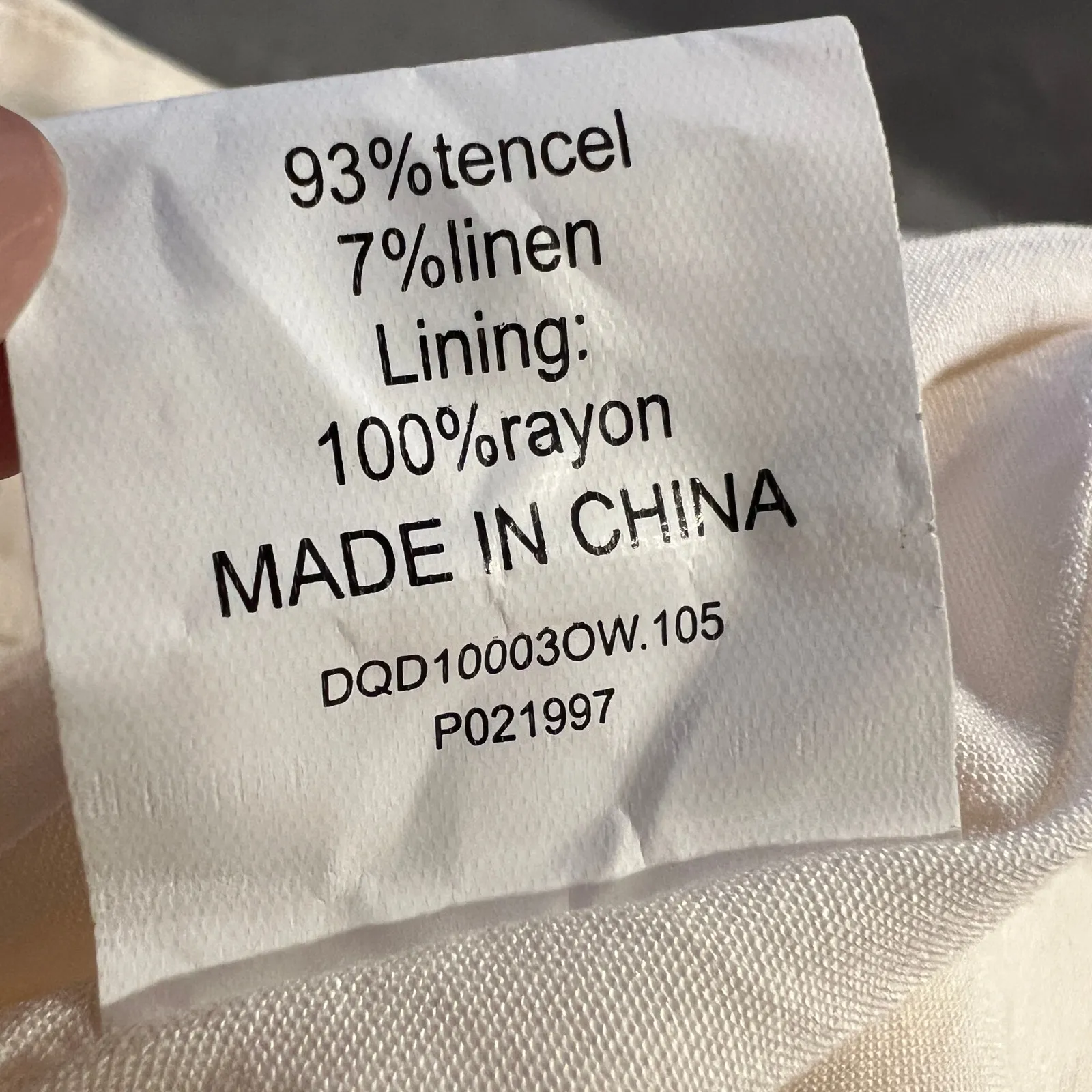 DISSH Cream Wide Leg Tencel Linen Lined Trousers Women’s Pants Size 6 - Image 7