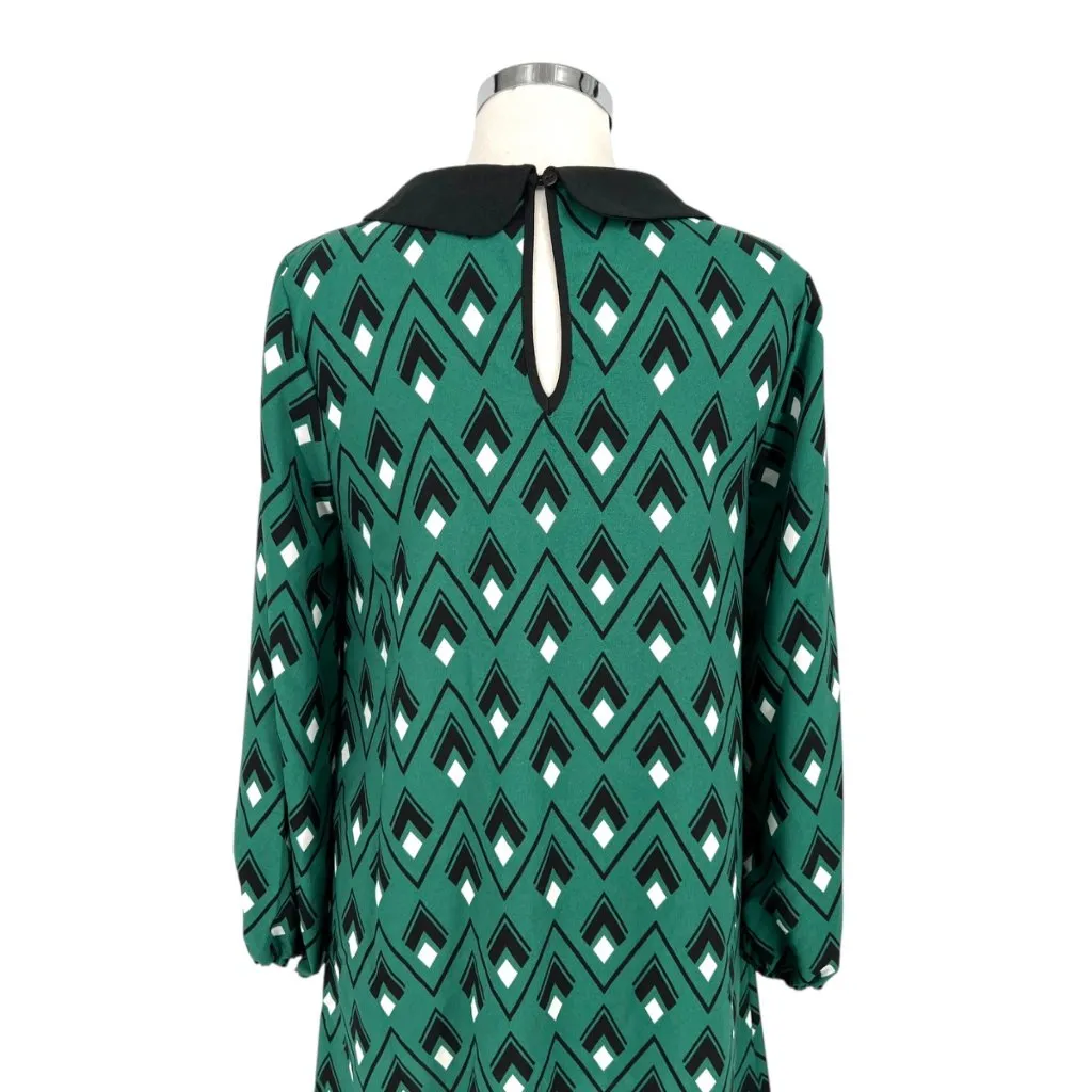 ModCloth You Make Loving Fun Shift Dress Peter Pan Collar Green Size Medium - Image 9