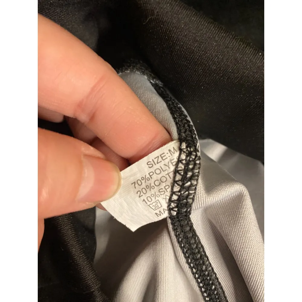 Tree of Life Yoga Leggings Black White Graphic Print M - Image 3