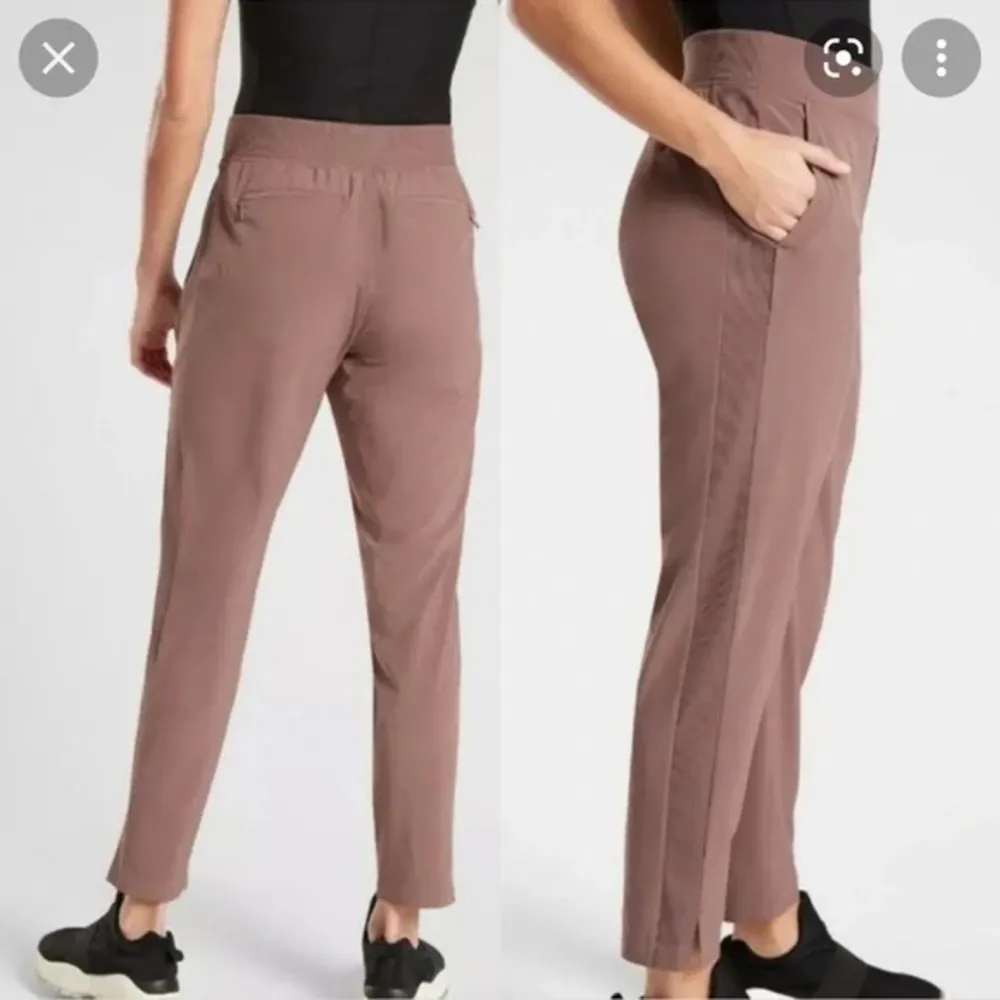 Athleta Brooklyn Ankle Pants Athletic Sporty Slim Fit Stretch Heart Rose Sz 14 - Image 2