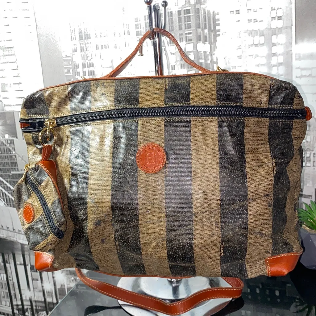 Authentic Fendi Pequin Stripe Bag - Image 4