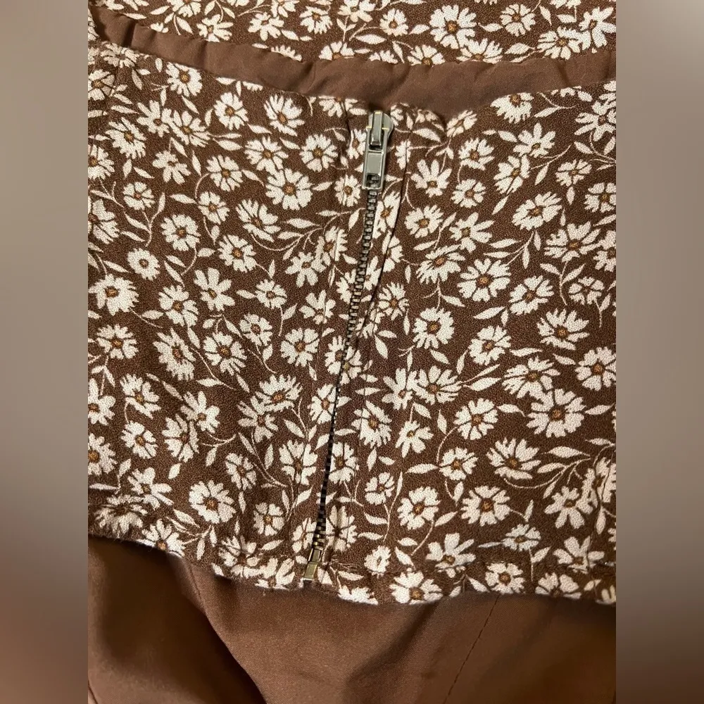 Cotton Candy LA Brown Floral Bustier Crop Top Small - Image 7