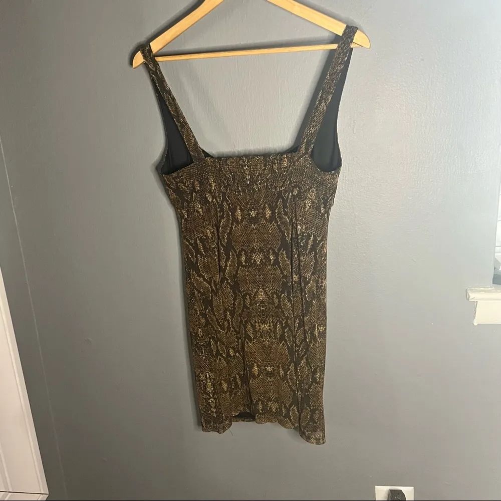 UO snakeskin print brown sleeveless mini dress - Image 4