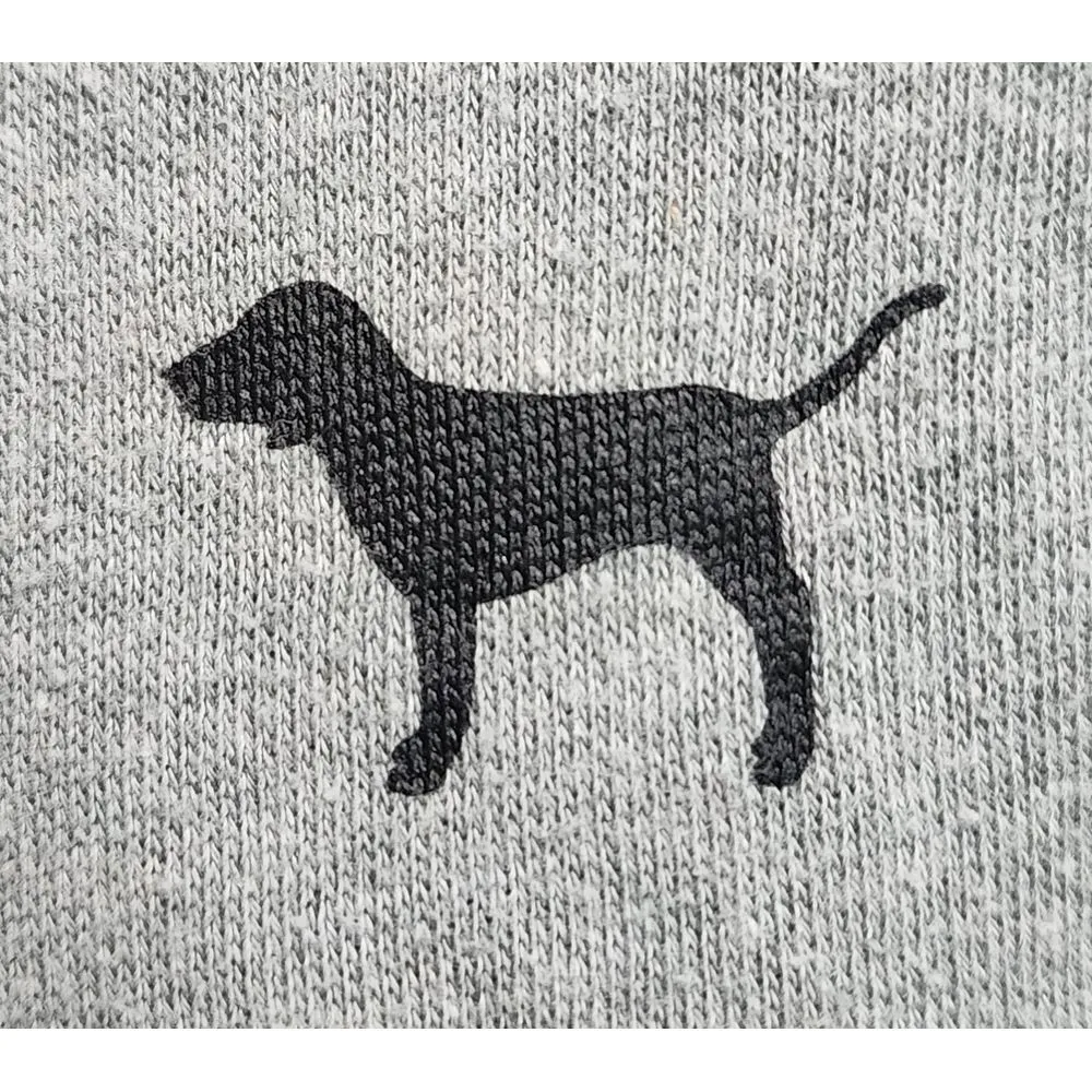 Victoria's Secret PINK‎ Half-Zip Color Block Sweatshirt Dog Logo Pullover M - Image 2