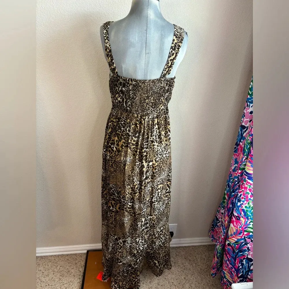 Grace Elements Cheetah Print High Low Ruffle Maxi - Image 5
