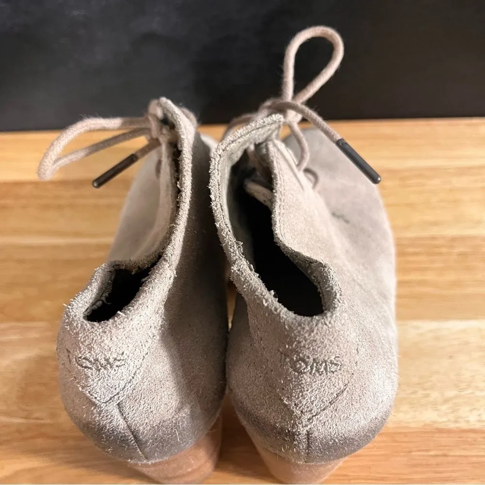 Toms Lunata Tan Burnished Heeled Ankle Boots Size‎ 8.5 - Image 6