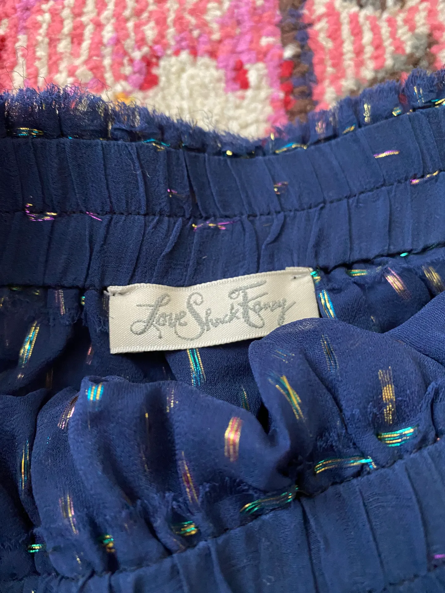 Love Shack Fancy  Sparkly Mini Skirt - Image 4