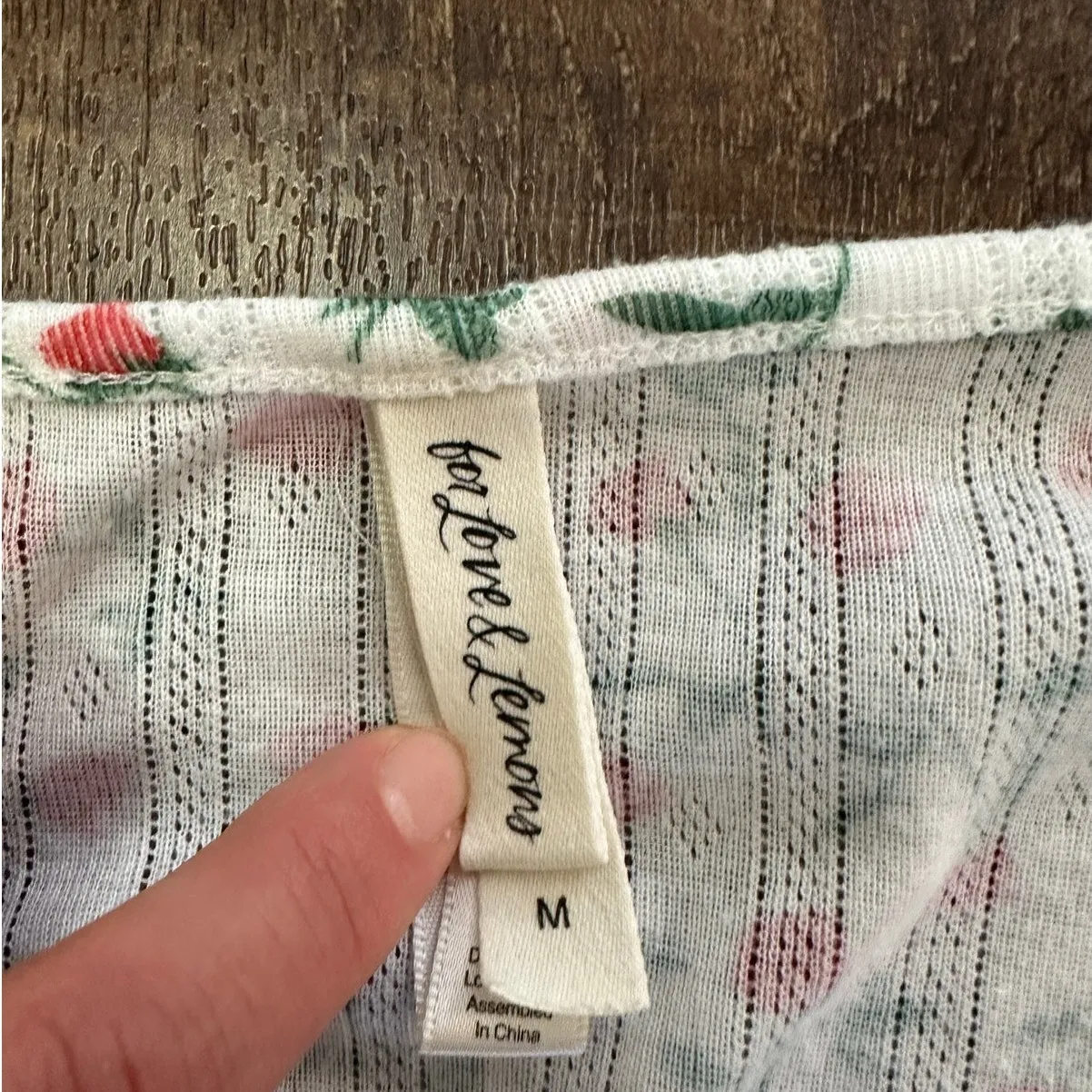 For Love & Lemons Ribbed Floral Lounge Set Size M - Image 4