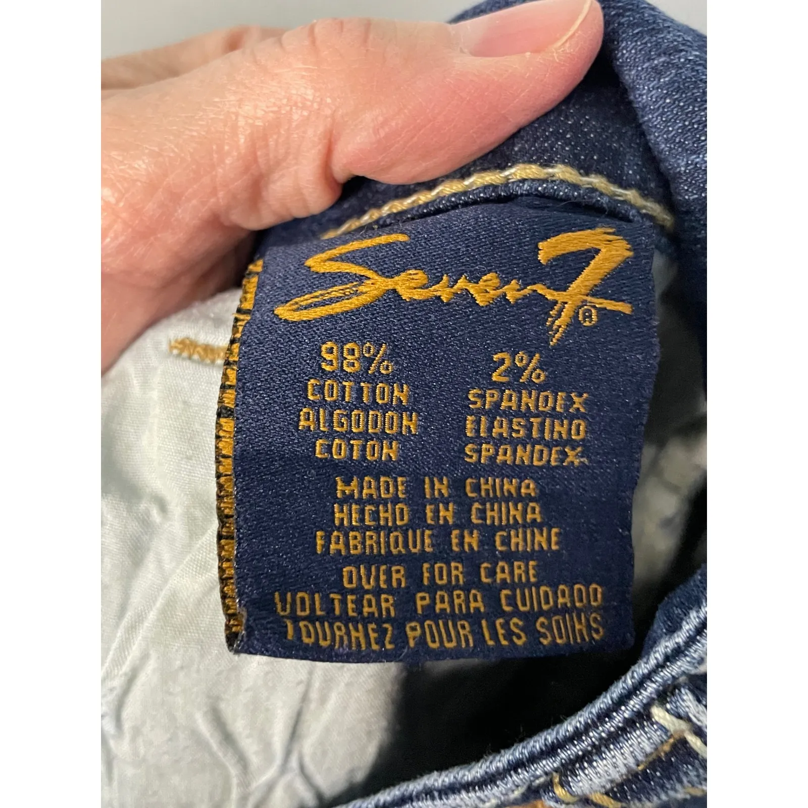 Seven7 Women's Size 10 Bootcut Jeans Distressed Blue Denim - Image 11