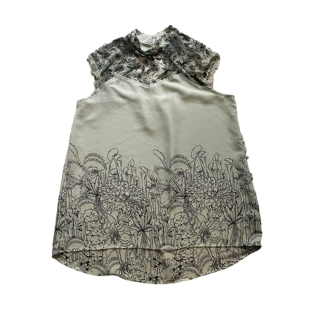 Boxlunch Collection Harry Potter High Neck Light Green Sleeveless Blouse, Sz XS - Image 8