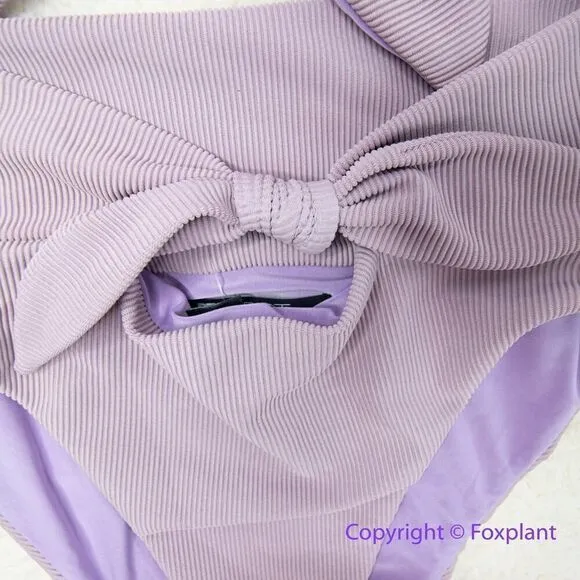 New! Set! Beach Riot Free People Rib Dallas Emma bikini‎ bottom lavender, size S - Image 5