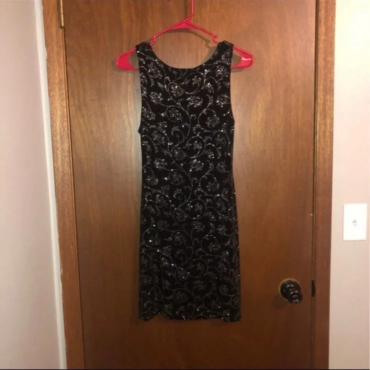 Vintage All That Jazz Classic Black Sleeveless Night Out Dress Size Medium - Image 5