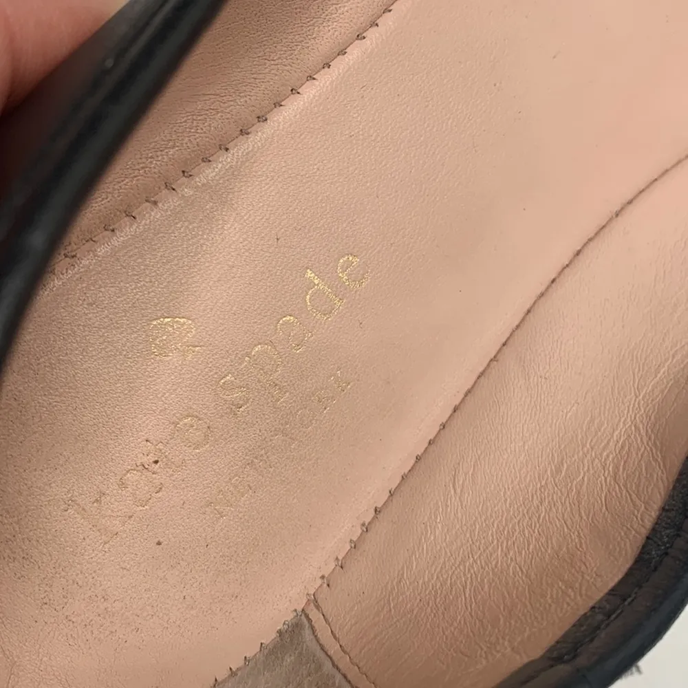 KATE SPADE NEW YORK Willa Leather Ballet Flats Shoes Bow Charm S-118 Sz 8.5 - Image 5