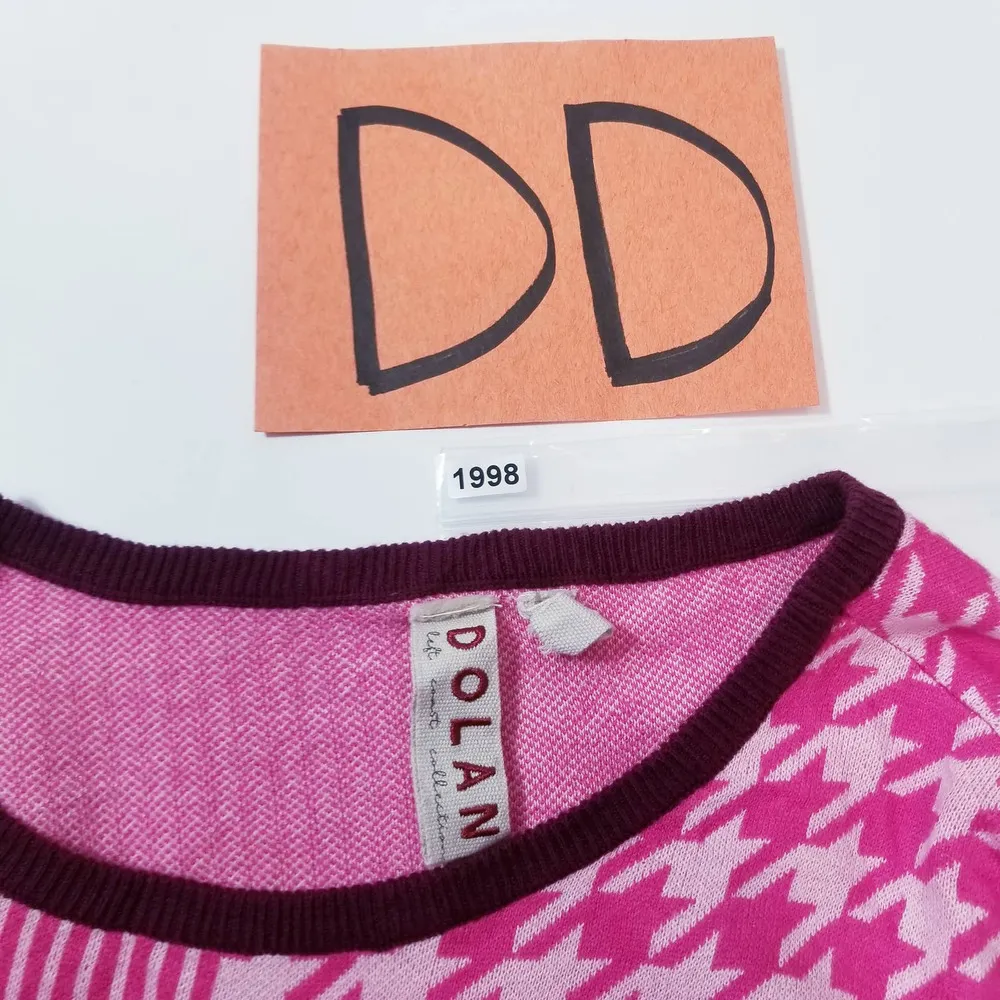 Anthropologie Dolan Striped and Houndstooth Pink Sweater - Image 10