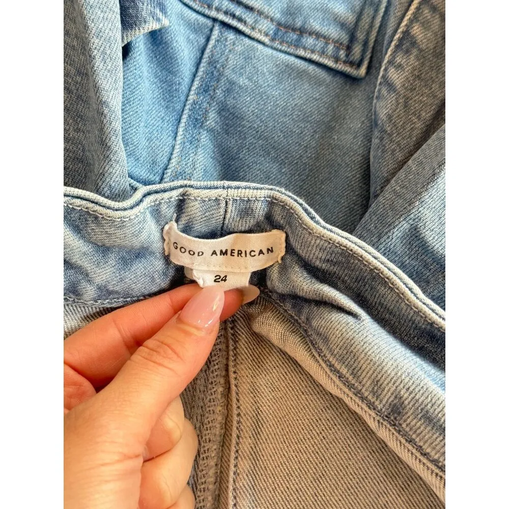 Good American Good Flare Trouser Indigo 551 Blue Womens Size 24 - Image 9