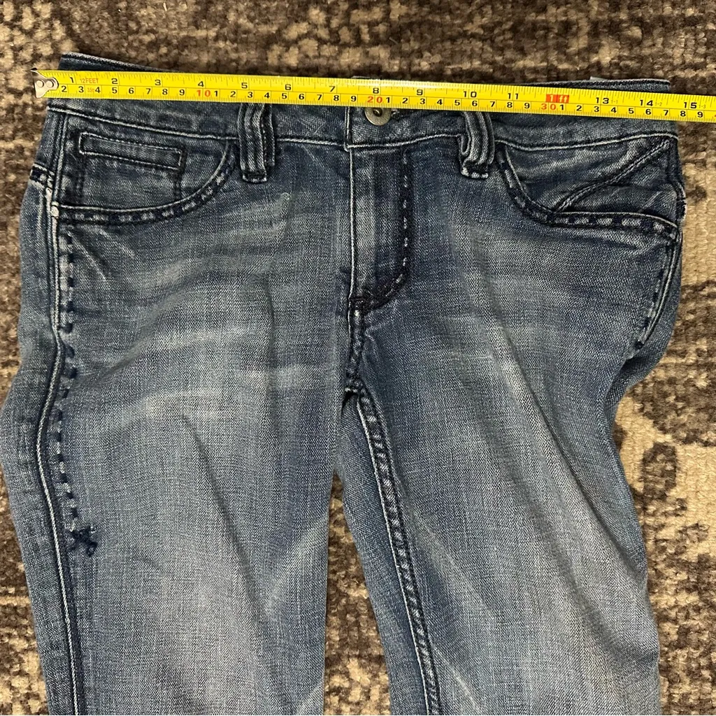 Antik Denim Women’s Size 27 Blue Wash Embroidered Back Pocket Straight Jeans - Image 9