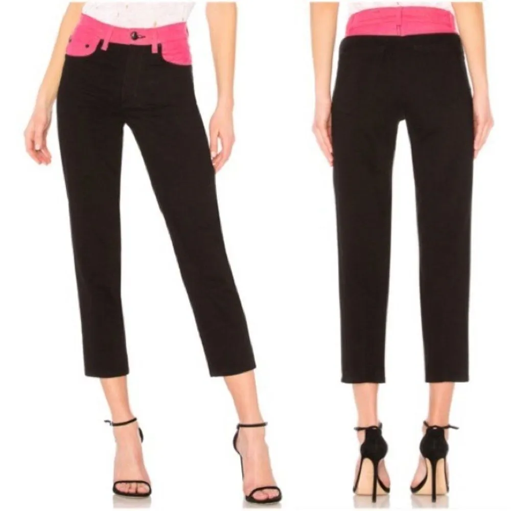 Rag and Bone  Black & Pink Ash Mom Jeans 25 NWT - Image 7