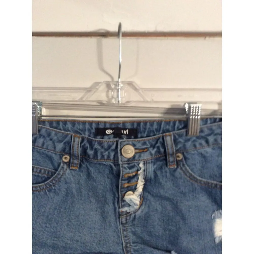 Rip Curl Button Up Distressed womens Frayed Hem Shorts Size 7 - Image 4