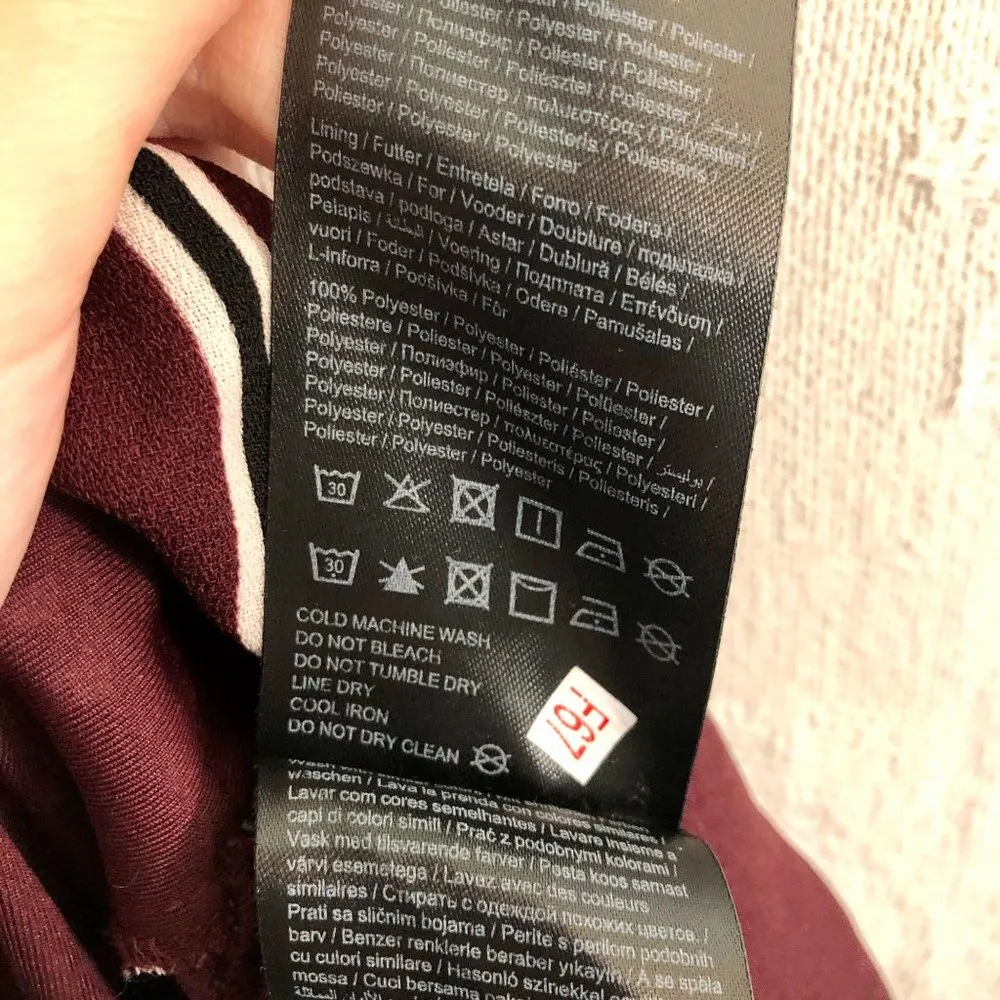 Vero Moda Maroon Striped Shift Dress - Image 10