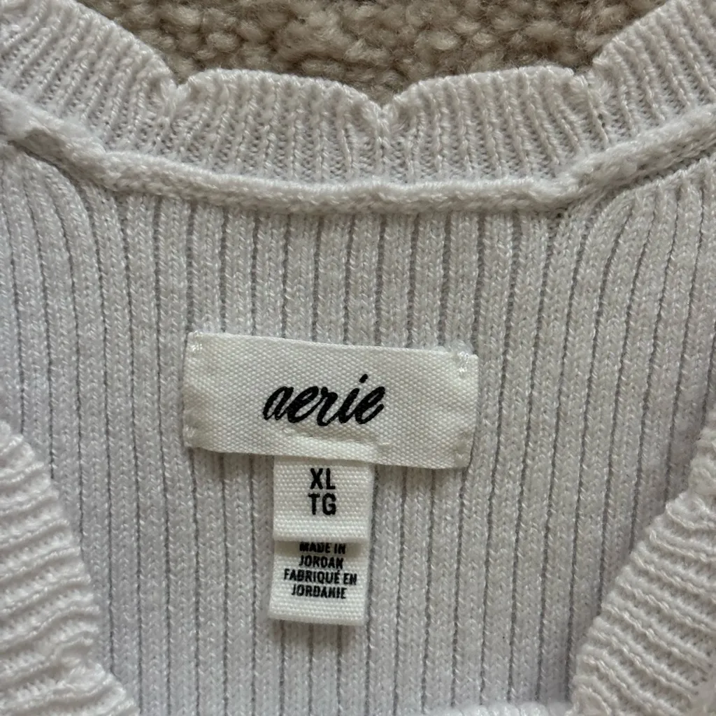 Aerie White Reversible Ribbed Tank Top - Image 6