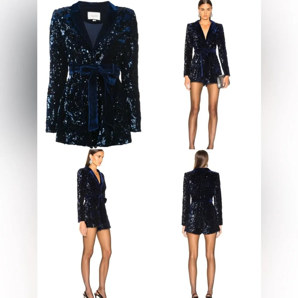 ALEXIS
Pamina Sequin Romper In Blue - Image 3