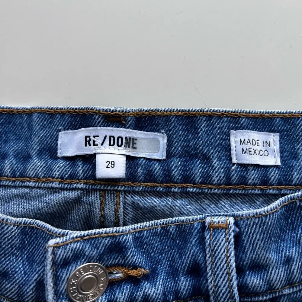 RE/DONE 70's Crop Boot denim pants dark wash raw hem 29 - Image 4