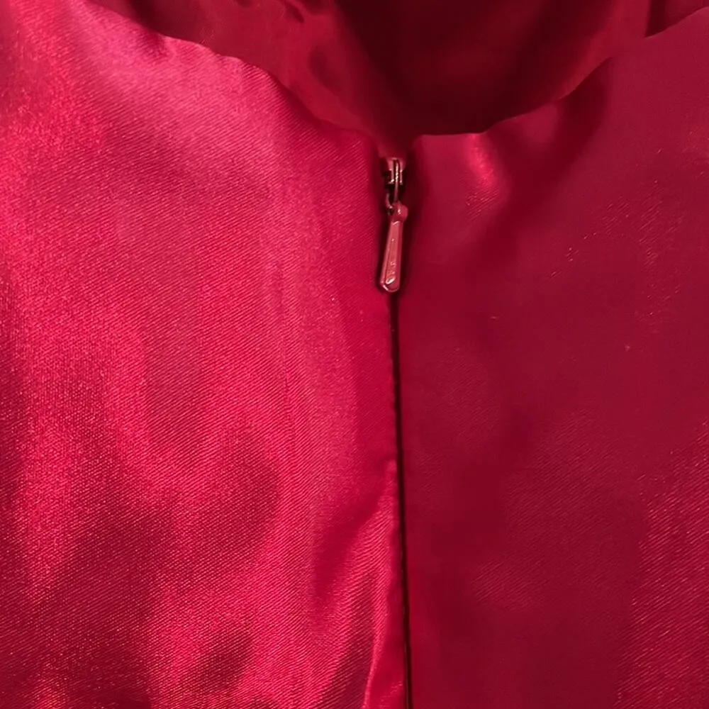 Jessica McClintock x Gunne Sax Vintage Gathered Satin Party Mini Dress size 3/4 - Image 7