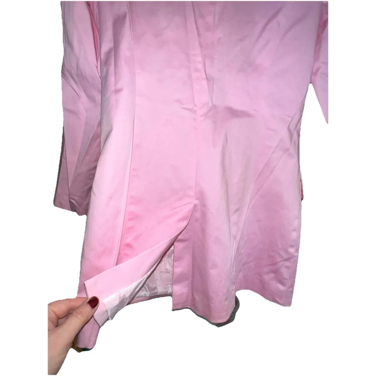 George Pink Cotton Blend Stretch Blazer Jacket Size 6 Barbiecore - Image 10