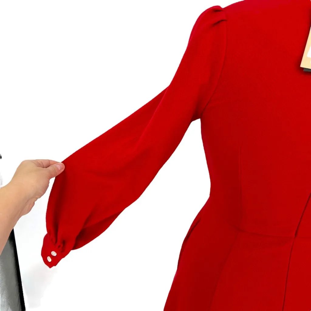 FRNCH Aldina A-Line V-Neck Mini Dress Red Size XS NWT - Image 6