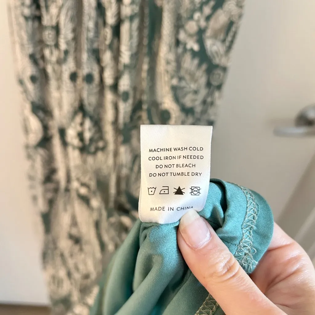 Baltic Born Leslie Velvet Maxi Dress w/ Pockets in Sage & Silver Size S NWOT - Image 9