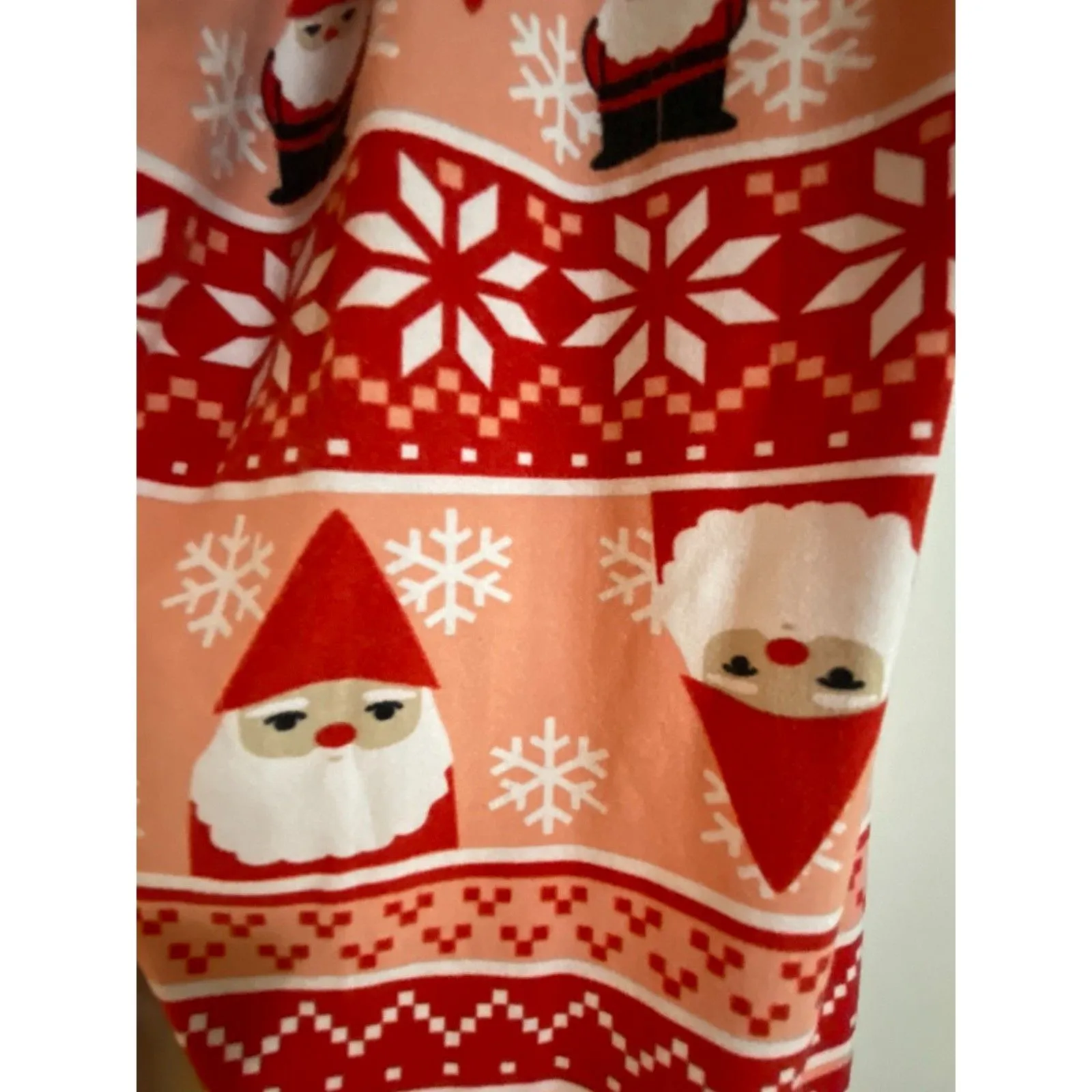Joyland Christmas Santa Gnome Snowflakes Pajama Legging Pants Women's Sz XL Red - Image 4