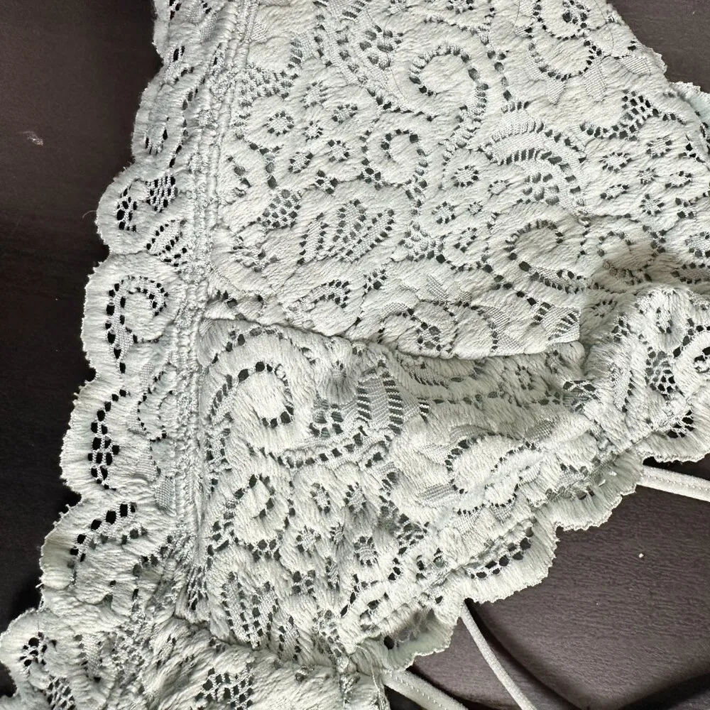 Boutique Purchased Sage Green Lace Strappy Bralette Bra Top - medium - Image 3