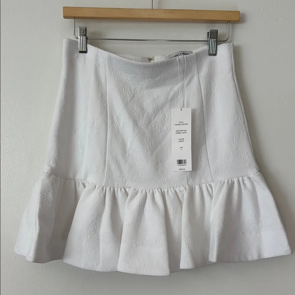NWT Veronica Beard 6 Kemble Skirt in White - Image 3