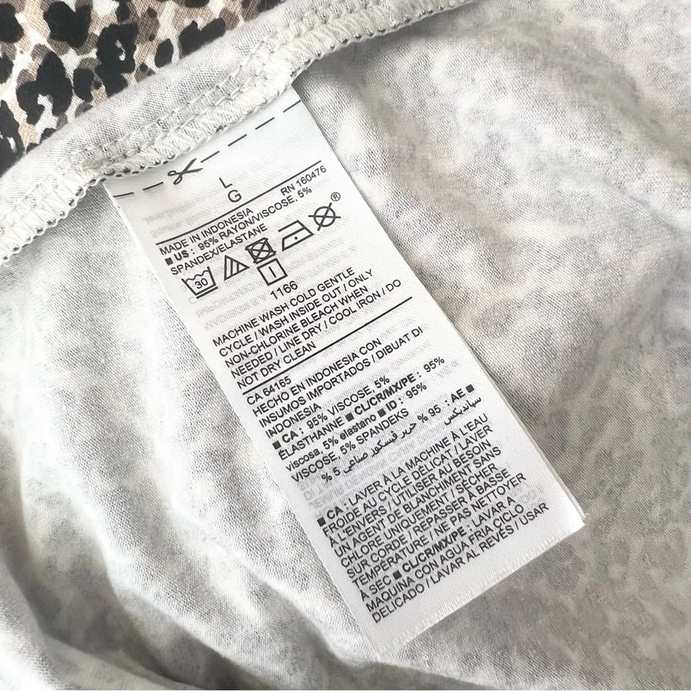 NWT Old Navy Leopard Print Jersey Knit Long Sleeve Swing Dress Size Large - Image 9