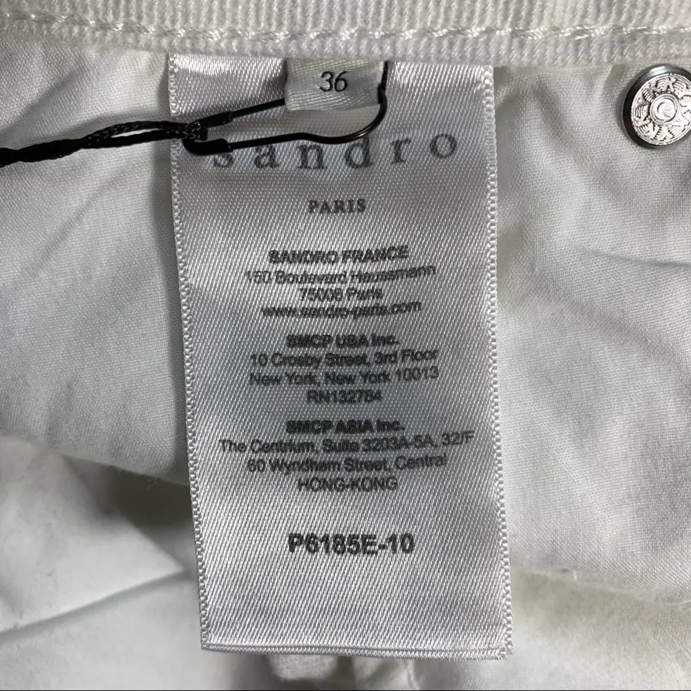 Sandro white zip front Juliette skinny jean 36 / 6 - Image 12