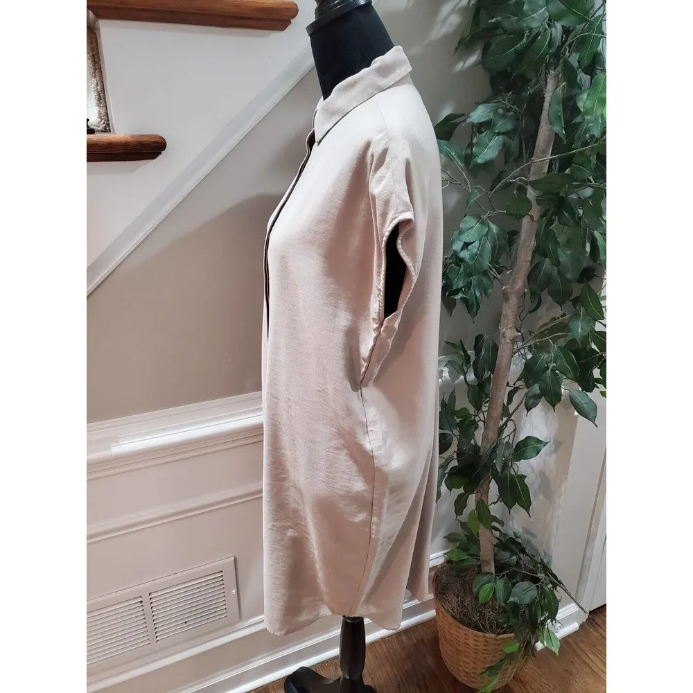 Visionland Indonesia Polyester Collared Sleeveless Knee Length Shirt Dress 2X - Image 6