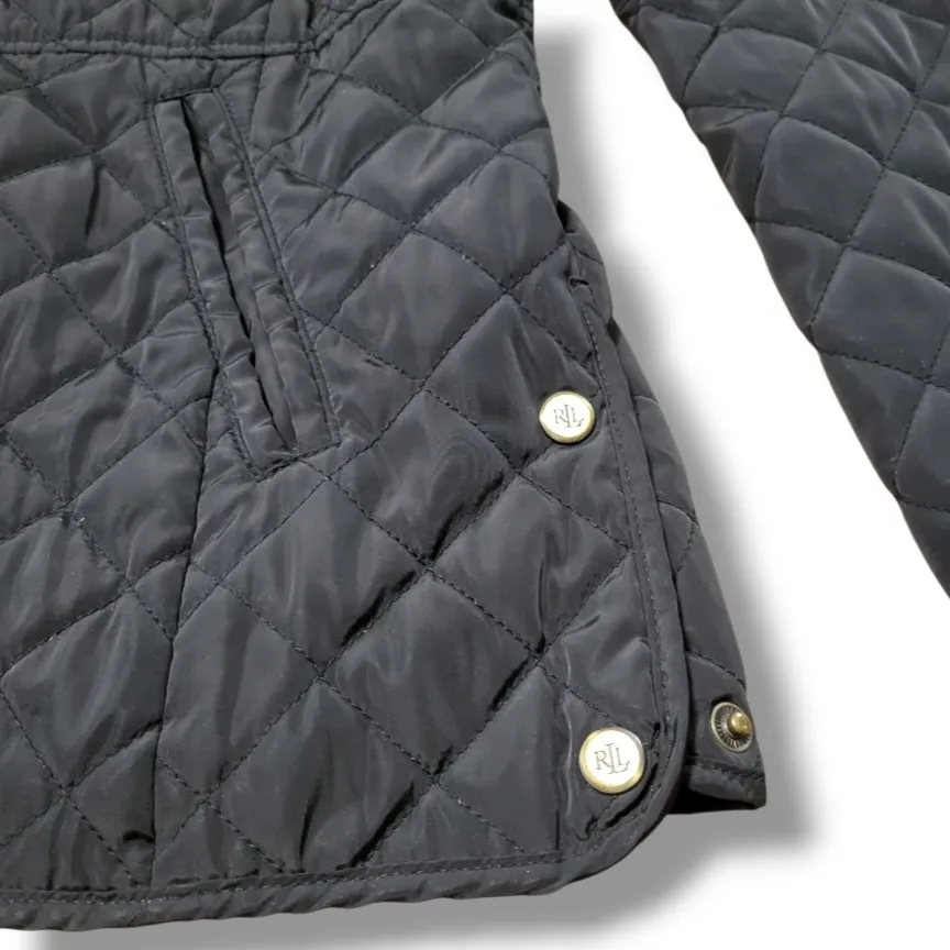 Lauren Ralph Lauren Jacket Size Small Diamond Quilted Jacket Womens Jacket Black - Image 4