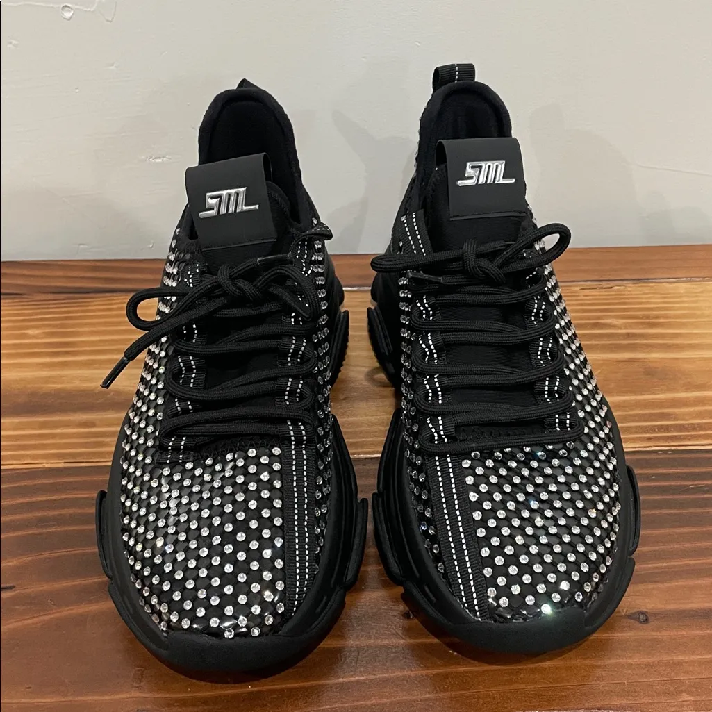 Steve Madden Women's Phantom Rhinestone Mesh Chunky Lace-Up Sneakers Size 8 NWOT - Image 5