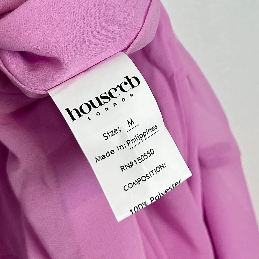 HOUSE OF CB Loren Georgette Mermaid Gown in Pink Size Medium - Image 9