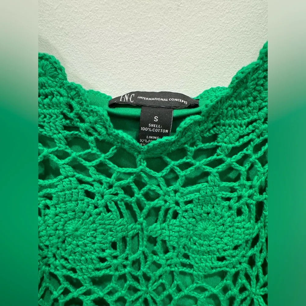 I.N.C. INTERNATIONAL CONCEPTS Crochet Sweater Dress Size S NWOT - Image 2