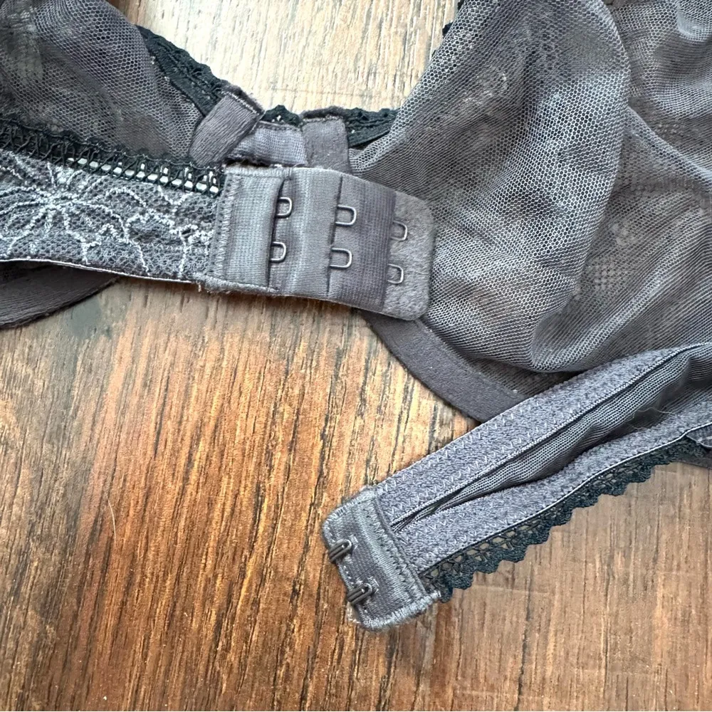 CALVIN KLEIN steel grey lace coverage level 2 underwire bra, size 36B, NWT - Image 4