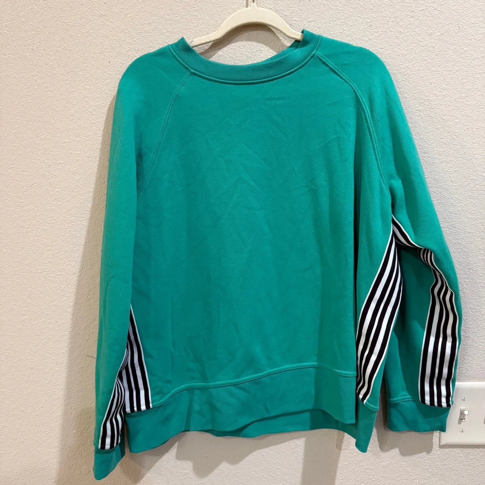 Avia Womens XL (16-18) Green Striped Long Sleeve Pullover Sweatshirt - Image 3