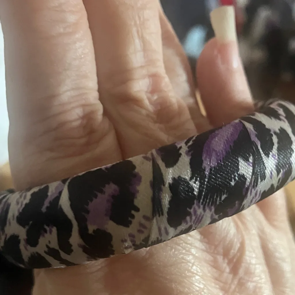 Purple and Black Animal Print Bangle - Image 2