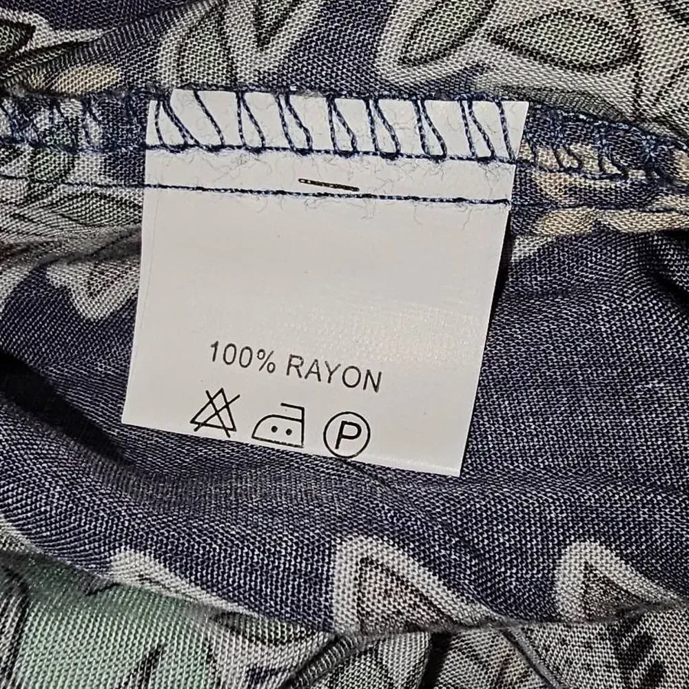 Jaase Womens Blue‎ Gray Floral Babydoll Shirt Top Blouse Small - Image 4