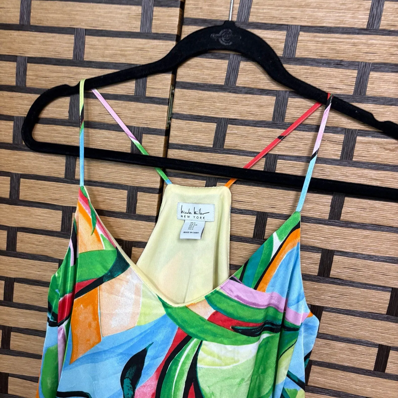 Nicole Miller Multi Color Maxi‎ Dress Size Small - Image 3