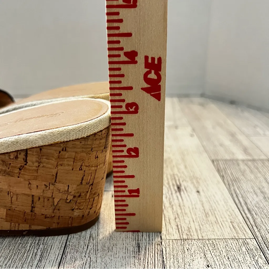 Tommy Bahama Women's Pineapple One Strap Slide Cork Wedge Sandals Size 7B - Image 9